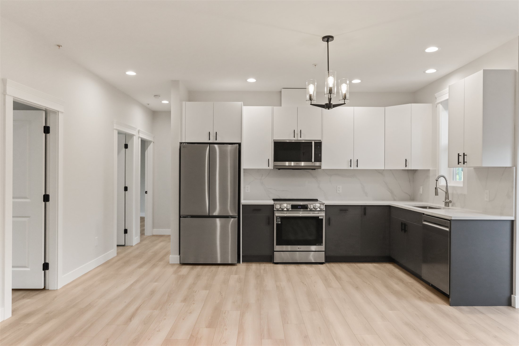 Open-plan kitchen and living area